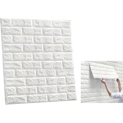 MDS 3D Samolepící tapeta panel 77 × 70 cm imitace bílá cihla – Zboží Dáma
