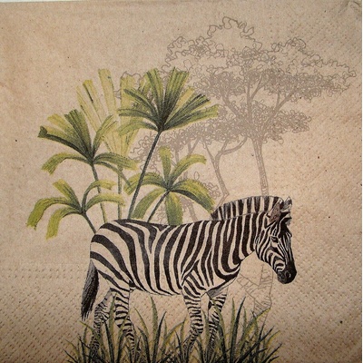 Obrúsky EKO motív zebra 33x33cm SDLE030500 20ks