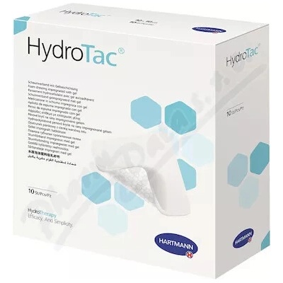 HydroTac Comfort - krytie na rany penové hydropol. impregnované gelom samolepiace 12,5 x 12,5 cm 10 ks