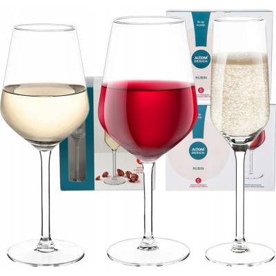 Altom Design Skleničky na šampaňské skleničky na víno Rubín 18 x 530 ml