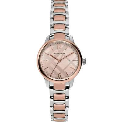 Burberry Дамски часовник Burberry The Classic BU10117, INOX, Розово злато / Сребрист (BU10117)