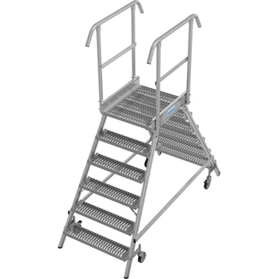 KRAUSE Мобилна платформена стълба с колела, двустранен достъп, R13 профилирана решетка Krause, 2x6 (07821348) (07821348)