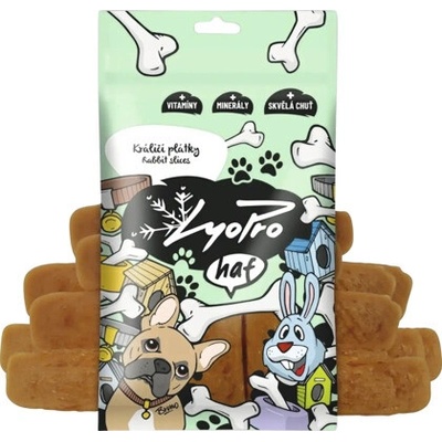 LYOPRO haf prírodné sušené Králičie plátky 70 g