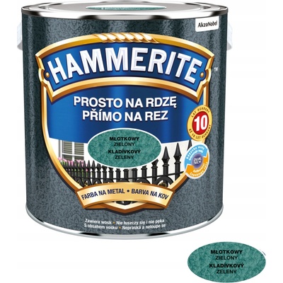 Akzo Nobel Hammerite přímo na rez 2,50L, kladívkový zelený