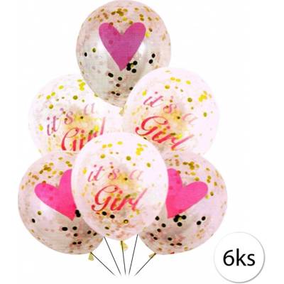 FunPlay 5866 Konfetové balóny na Babyshower 30cm, , růžová