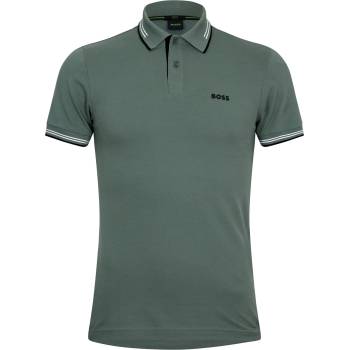 Boss Блуза с яка Boss Men's HBG Paul Polo Contrast Striped Trim Shirt - Open Green