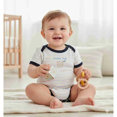 Dětské body dlouhý rukáv Baby Boom modré
