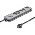 Qoltec Anti-surge bar QOLTEC 1.8M 5-SOCKETS GREY/Modern