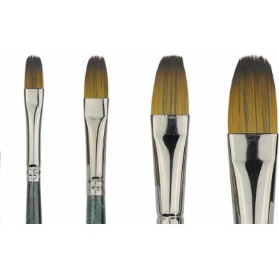 Ploché štetce t_brush, syntetické zlaté štetiny, krátka rukoväť