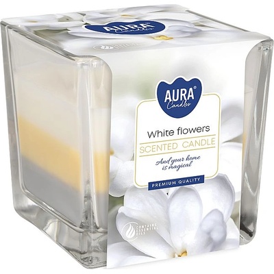 BISPOL Ароматна свещ Bispol Aura - White Flowers, 170 g (snk80-179)