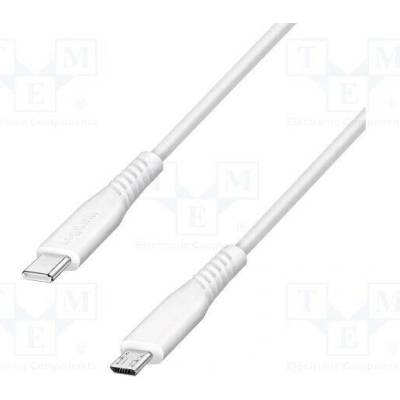Logilink CU0240 USB 2.0 USB B micro vidlice USB C vidlice 0,3m bílý