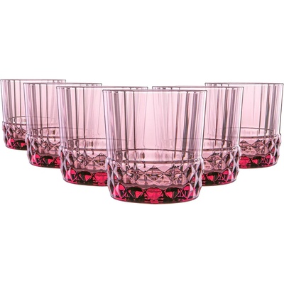Bormioli Rocco ЧАШИ america'20s 300ml 6БР РОЗОВИ (122157bau021990)
