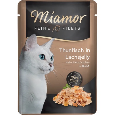 Miamor Feine Filets v želé 24 x 100 g - tuniak v lososovom želé