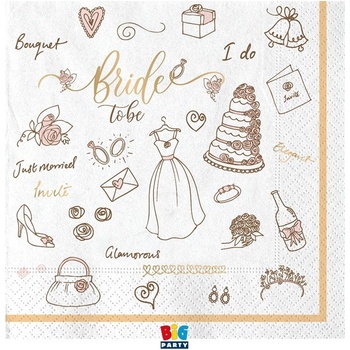 Big Party Салфетки - Бъдеща Булка (1 Пакет / 20 Бр. )