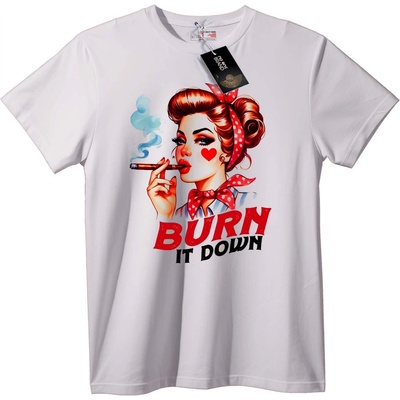 NOONEBRAND Тениска Изгори го - 2XL, White