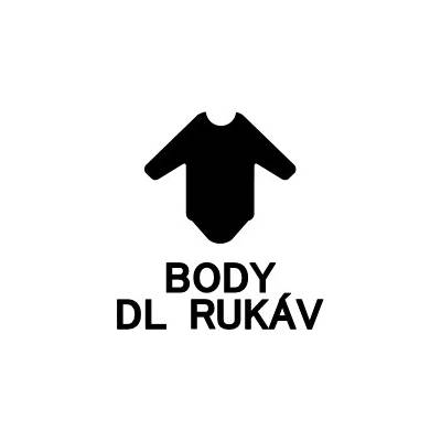 Štítky do šatne bez popisu Body s dlhým rukávom Biela