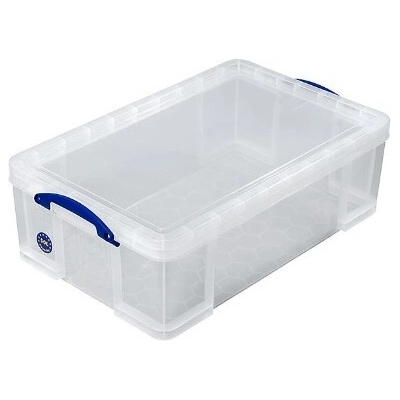 REALLY USEFUL plastový box 50 l s vekom transparentný
