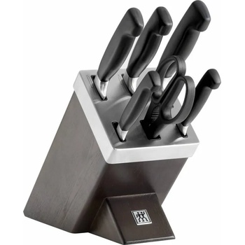 ZWILLING Комплект ножове с блок FOUR STAR, 6 бр. , с ножица, Zwilling (ZW35145000)
