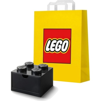 LEGO® stolový box 4 se zásuvkou 15,8 x 15,8 x 11,3 cm černá – Zboží Dáma
