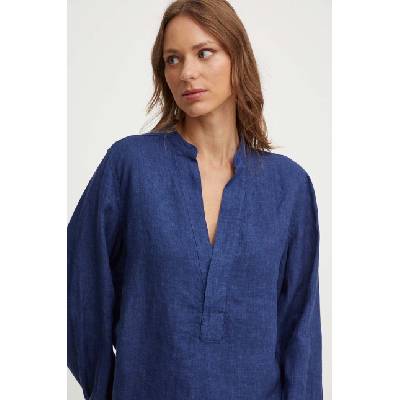 Ralph Lauren Ленена блуза Polo Ralph Lauren в тъмносиньо с изчистен дизайн 211935132 (211935132)