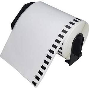 Makki Съвместими етикети, Makki за Brother DK-22246, White Continuous Length Paper Tape 103mm x 30.48m, Black on White - MK-DK-22246 (MK-DK-22246)