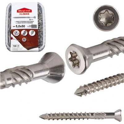 KLIMAS Skrutka do exotického dreva 5x50mm TX20 (100ks) WN-50050-A2