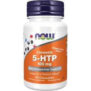 NOW NOW 5-HTP 100mg, 90 Chewables - fitnesdobavki - 35,01 лв