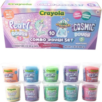 Crayola Творчески комплект Crayola - Моделин Pearl & Cosmic, 10 броя, 850 g (2981)