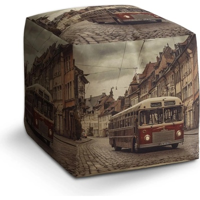 Sablio Taburet Cube Historický autobus: 40x40x40 cm