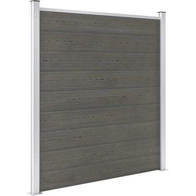 zahrada-XL Zahradní plot dřevoplast 180 x 186 cm šedý