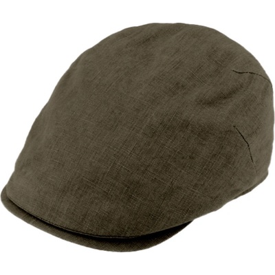Fiebig Headwear since 1903 lněná letní bekovka taupe