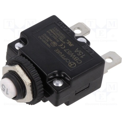 OPTIFUSE CBW57-PS-15A-5X Pojistka: tepelná; 15A; Imax: 1kA; 125V,250V; 32VDC,50VDC