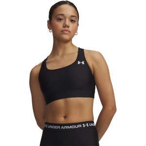 Under Armour Womens HeatGear® Mid Support Sports Bra - Ult Black/Wht