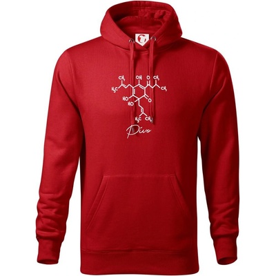Barová chemie pivo mikina s kapucí hooded sweater červená