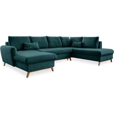 Miuform Тюркоазен U-образен разтегателен диван, десен ъгъл Scandic Lagom - Miuform (Lagom LCL-2QBK-HAEECR MAS408)