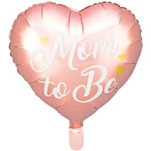 Party Deco Розов фолиев балон сърце „Mom To Be (FB92-081)