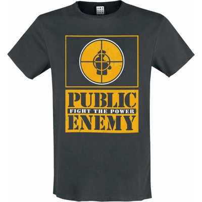AMPLIFIED мъжка тениска public enemy - yellow fight the power - charcoal - amplified - zav210g83_cc