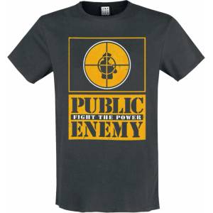 AMPLIFIED мъжка тениска public enemy - yellow fight the power - charcoal - amplified - zav210g83_cc