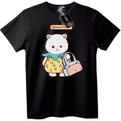 NOONEBRAND Тениска Sylvanian Families Котка - L, White
