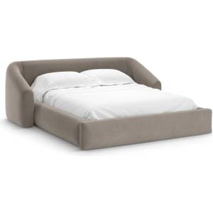 Cosmopolitan Design Светлокафяво двойно легло 180x200 cm тапицирано с място за съхранение с включена подматрачна рамка Campi - Cosmopolitan Design (COS_BF180_51_F1_CAMPI2)