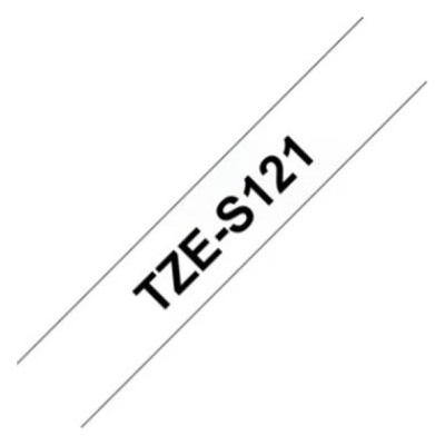 BROTHER TZE-S121 průsvitná / černá, 9mm, TZES121