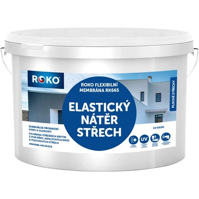 Elastický nátěr střech RK665 25 Kg Cihlově červená
