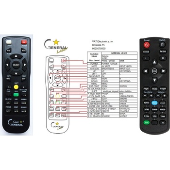 General Optoma w-301 - дистанционно управление с лазерен указател (w-301)