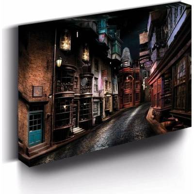 Harry Potter Obraz LED svítící 30x40 cm - Příčná ulice