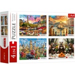 Trefl 4x1000 Painted Cities + Capybaras