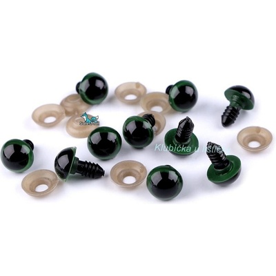 Bezpečnostní oči 14mm zelené