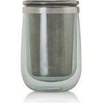 AdHoc (Германия) Двустенна стъклена чаша за чай с инфузер AdHoc Fusion Glass в сив цвят - 400 мл (AdHoc TK65)