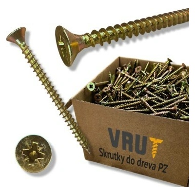 Skrutky do dreva so zápustnou hlavou PZ 3,5X12 mm - 1000ks