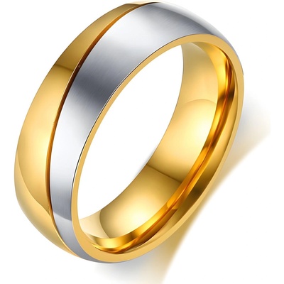 HARAHU Мъжки пръстен GL-4873 - Златен / Сребърен / 55mm KP4873 (GL-4873)