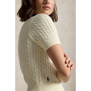 Ralph Lauren пуловер с къси ръкави дамски от памук (211B17746) - answear - 404,66 лв